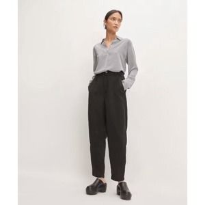 Everlane Pants Womens 10 Black The Relaxed Chino Tapered Tencel